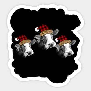 Christmas With My Herd Cow Funny Gift For Heifer Lover Sticker